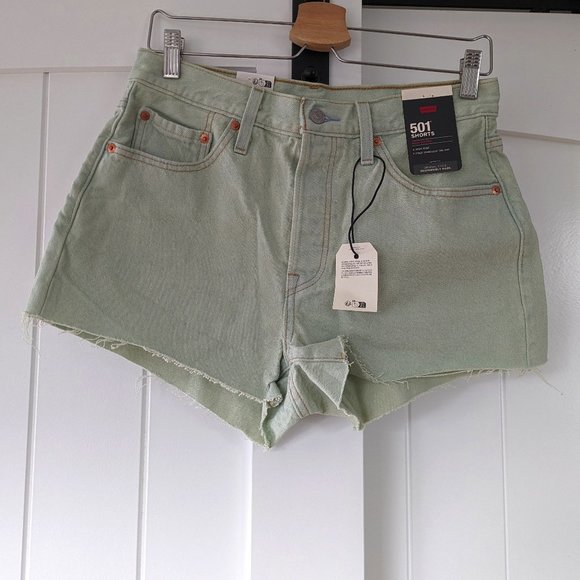 Levi's Pants - NWT Levi's 501 Original Shorts in My Muse Faded Green (SIZE 28 + 29)
